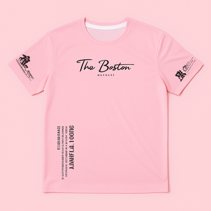 Men’s Pink T-Shirt – The Boston Signature Print