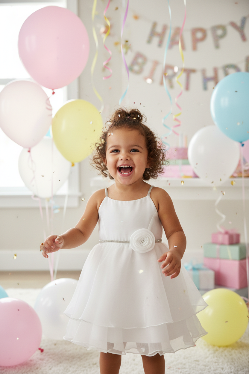 2-year-old at birthday party