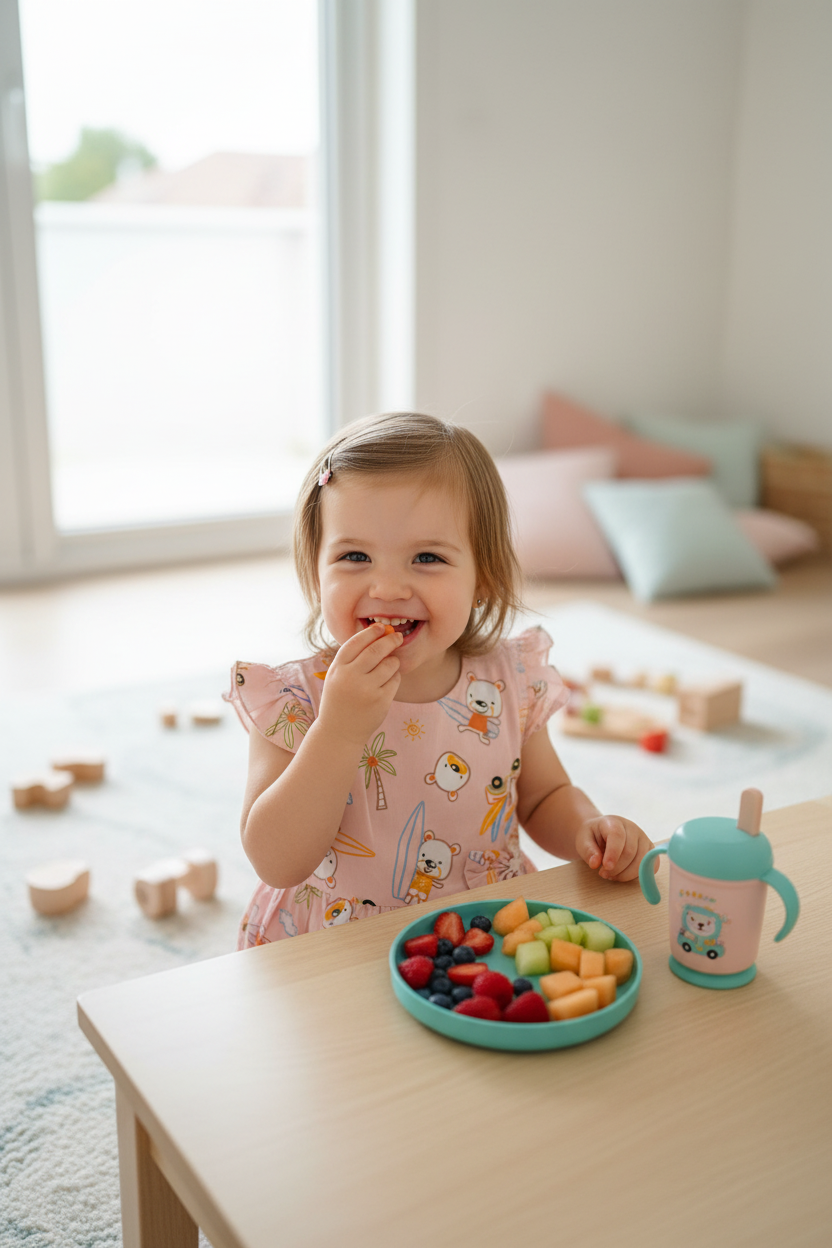 2-year-old eating