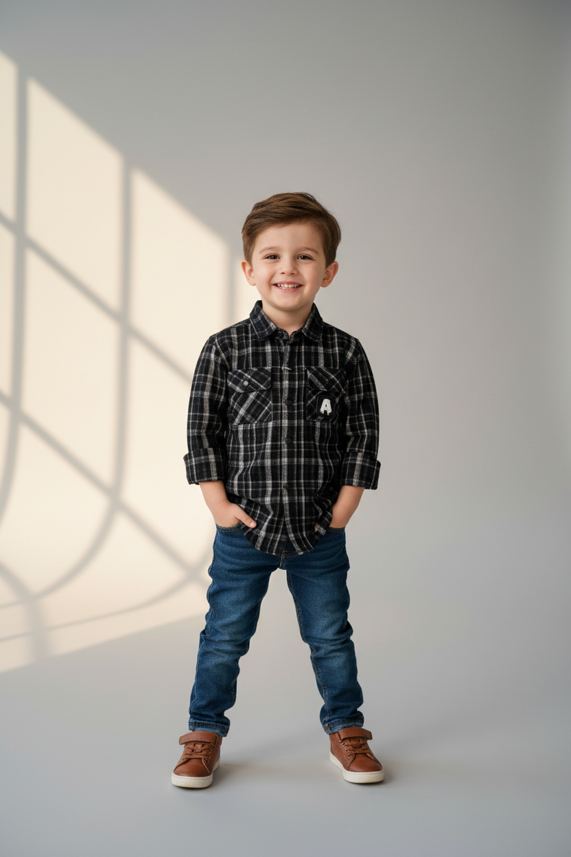 3-year-old posing