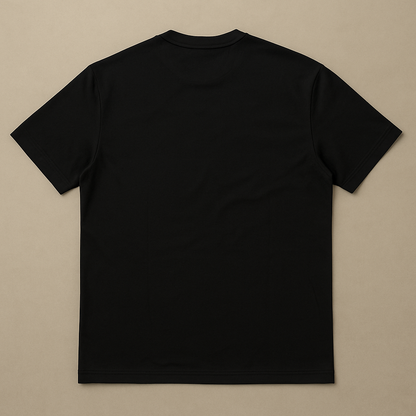 Men’s Black Designer T-Shirt – Contrast Patch Style