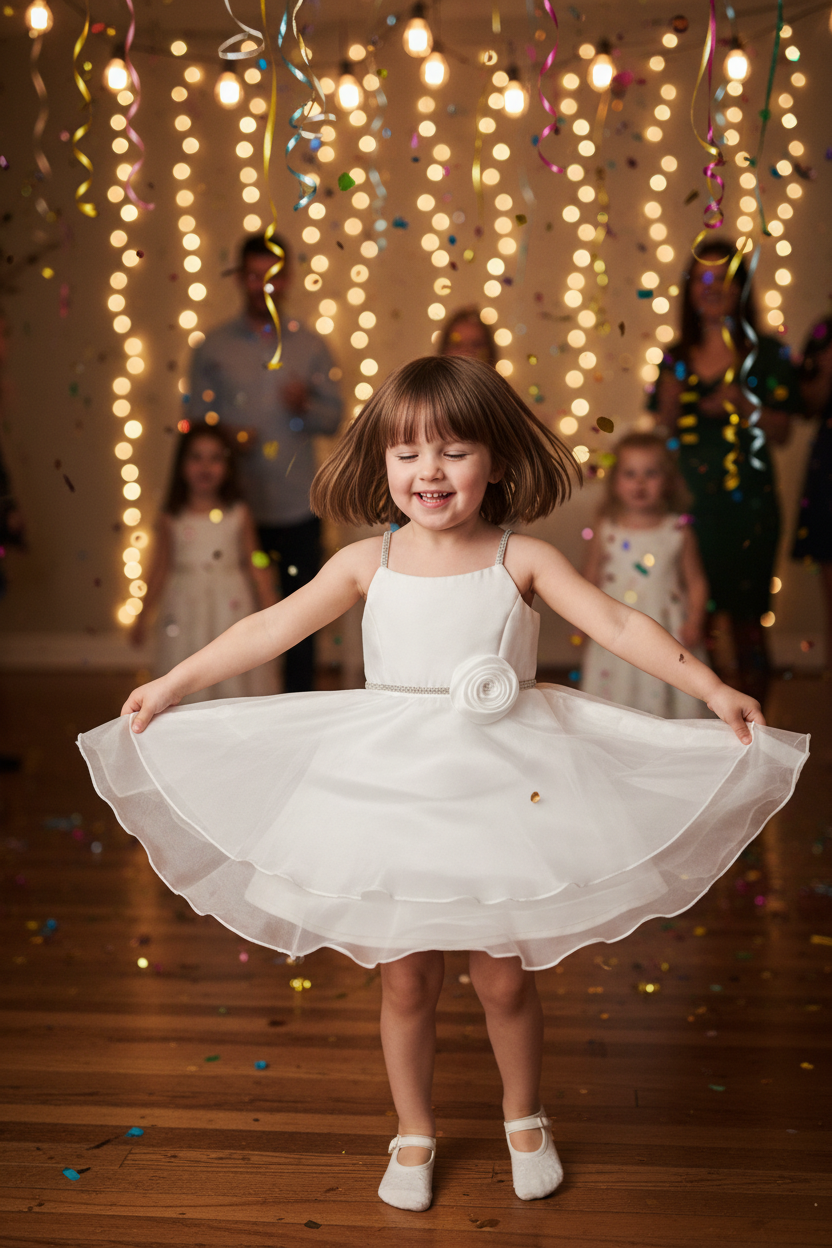 4-year-old dancing at party