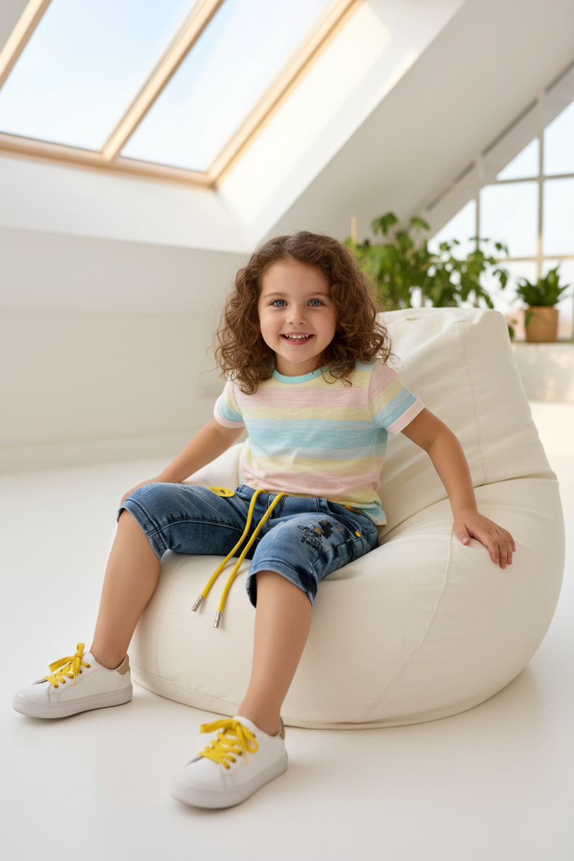 4-year-old girl sitting