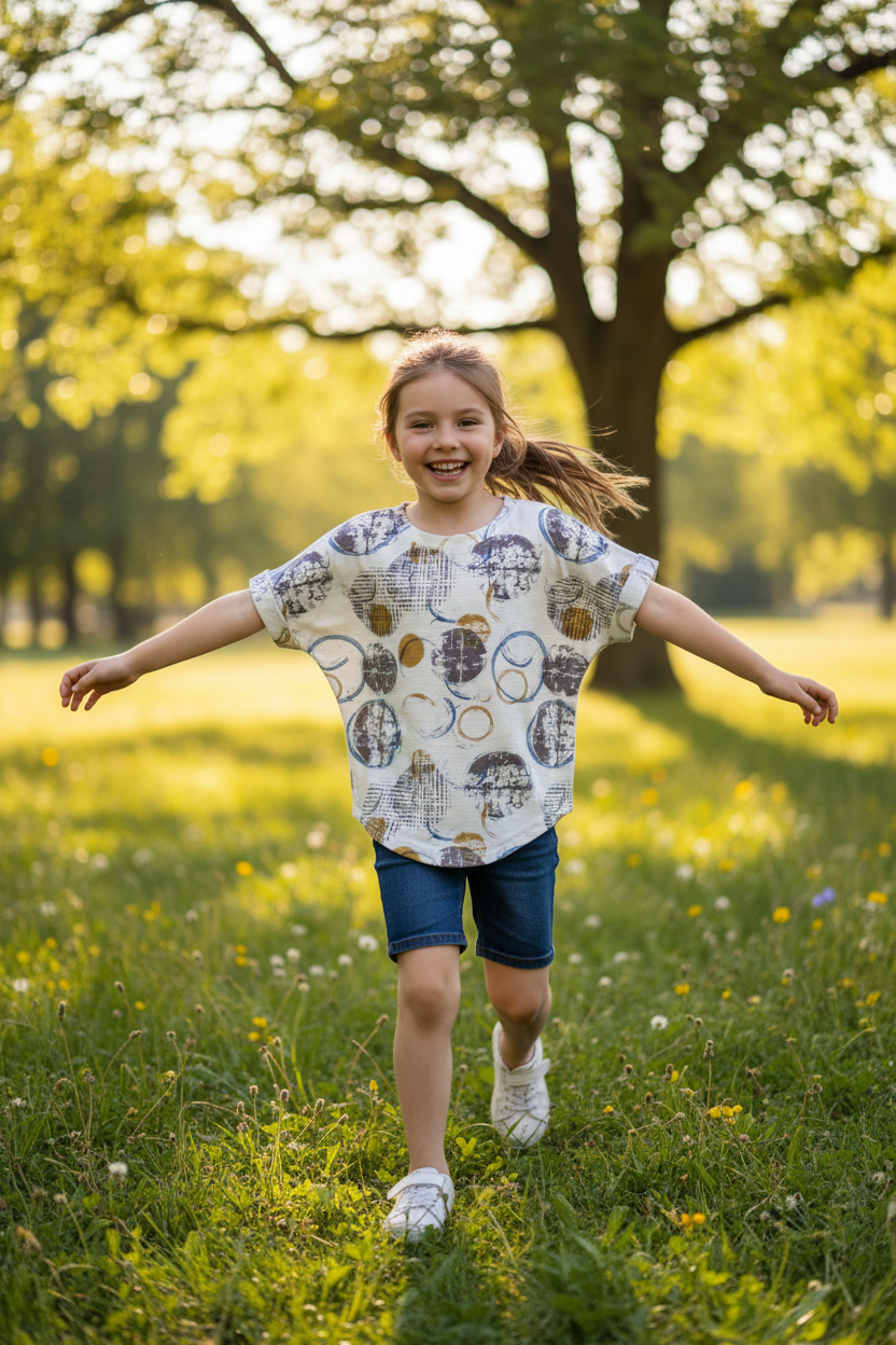 8-year-old girl outdoor