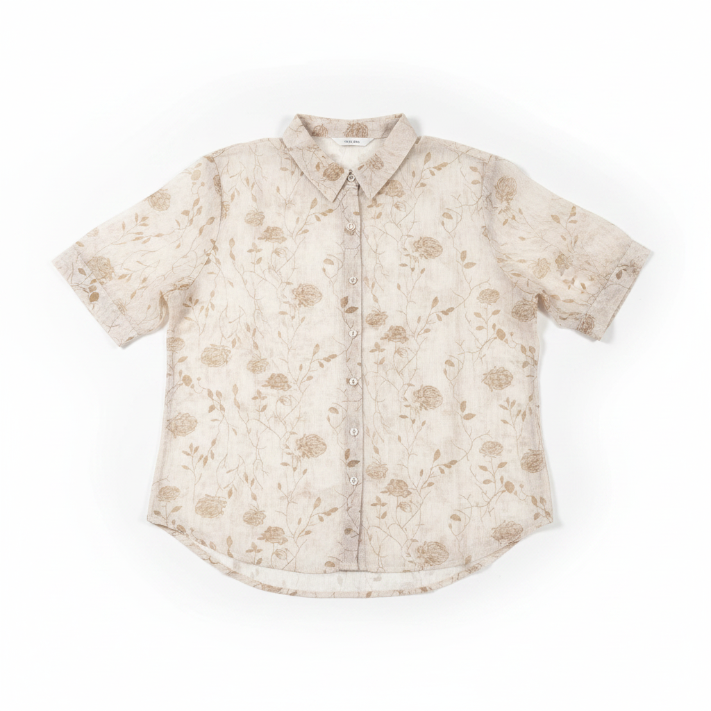 Beige/Gold - closed buttons, white bg