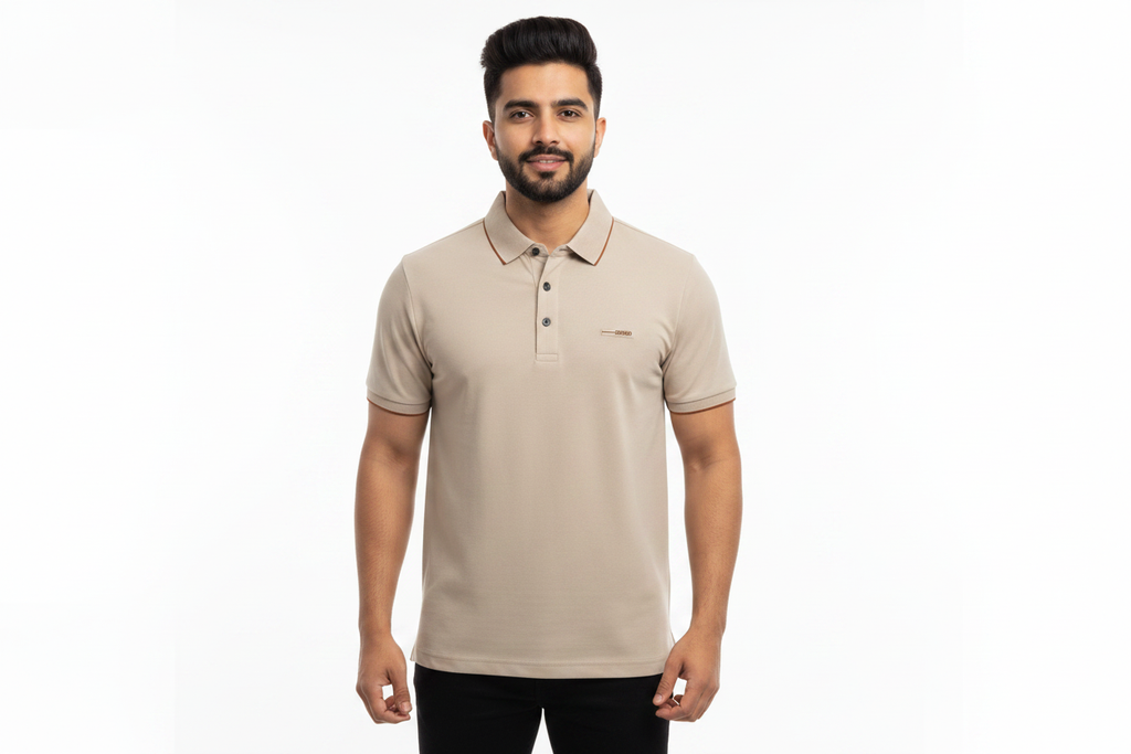 Beige Polo - Indian Model
