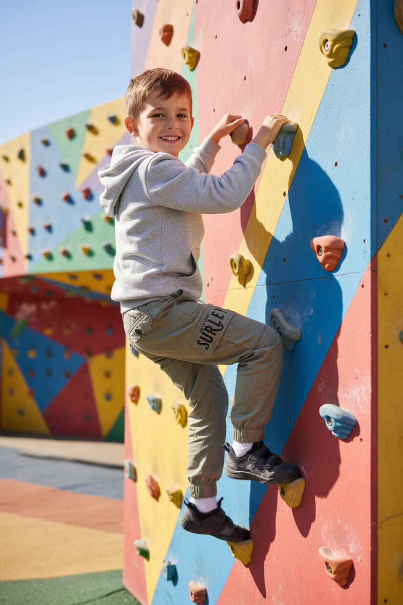 Boy Climbing