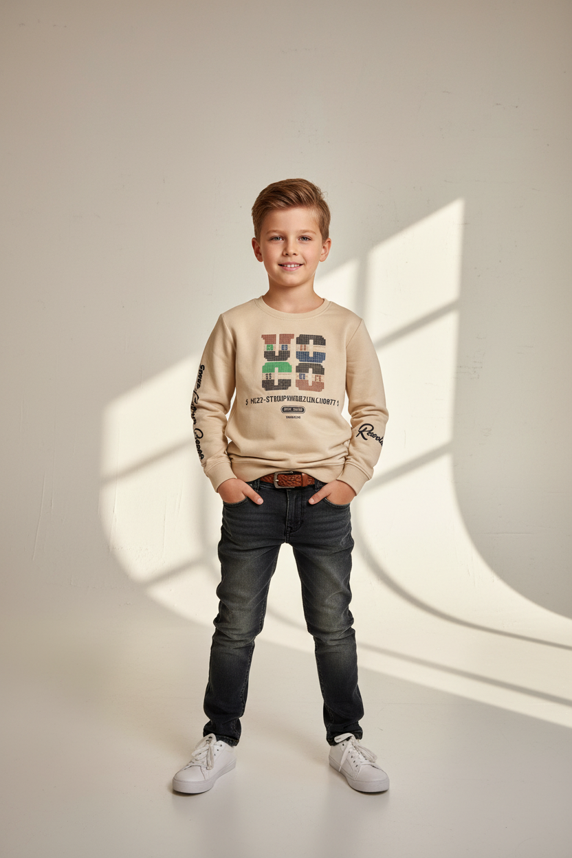 Boy posing confident