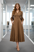 Brown dress - model