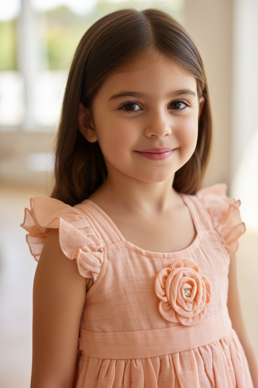 Close-up showing dress details