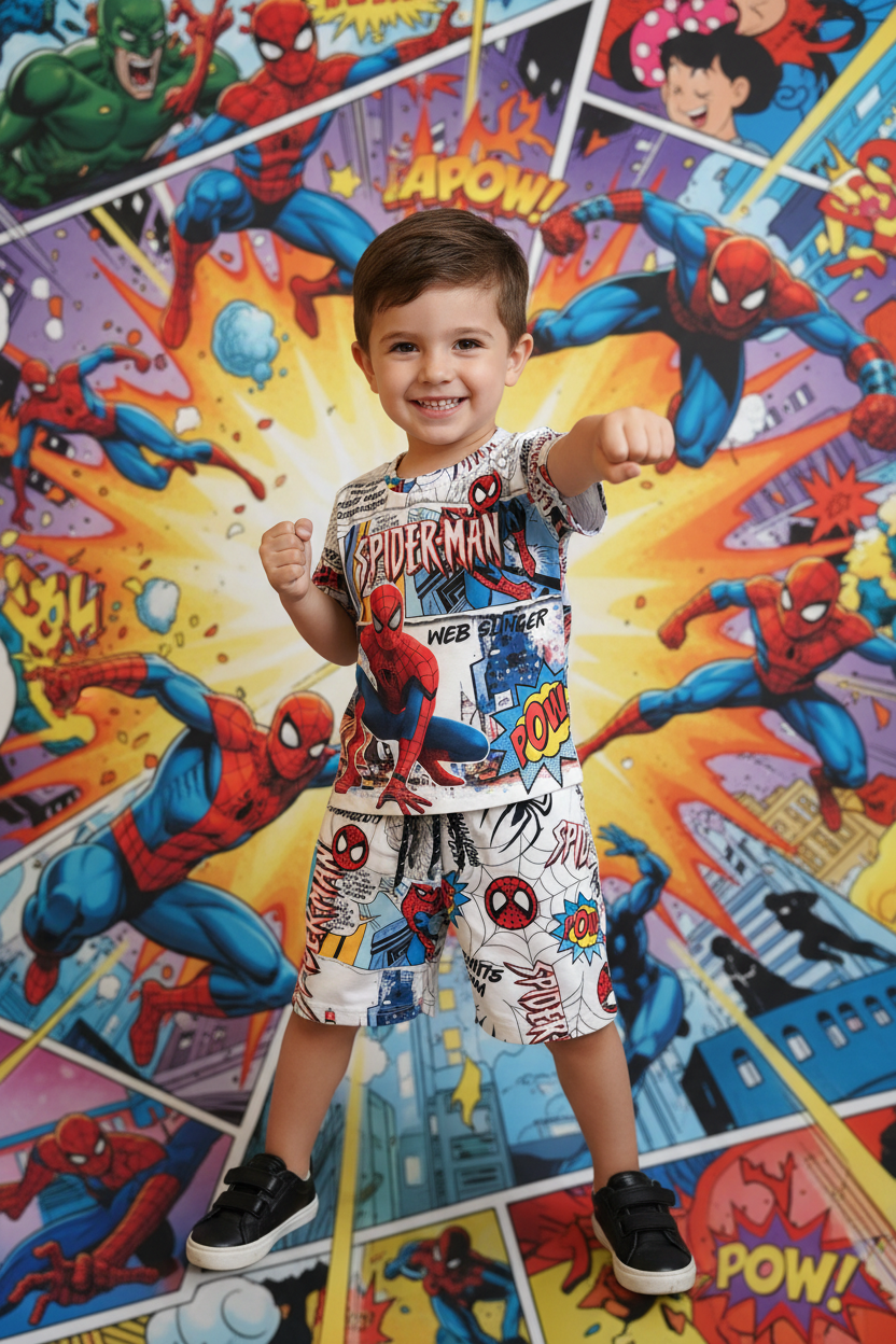 Complete Spider-Man outfit - Superhero theme background