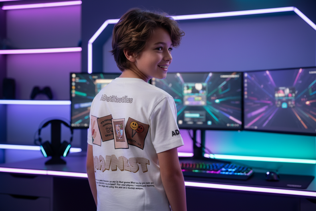 Gaming T-Shirt Back - Gaming room