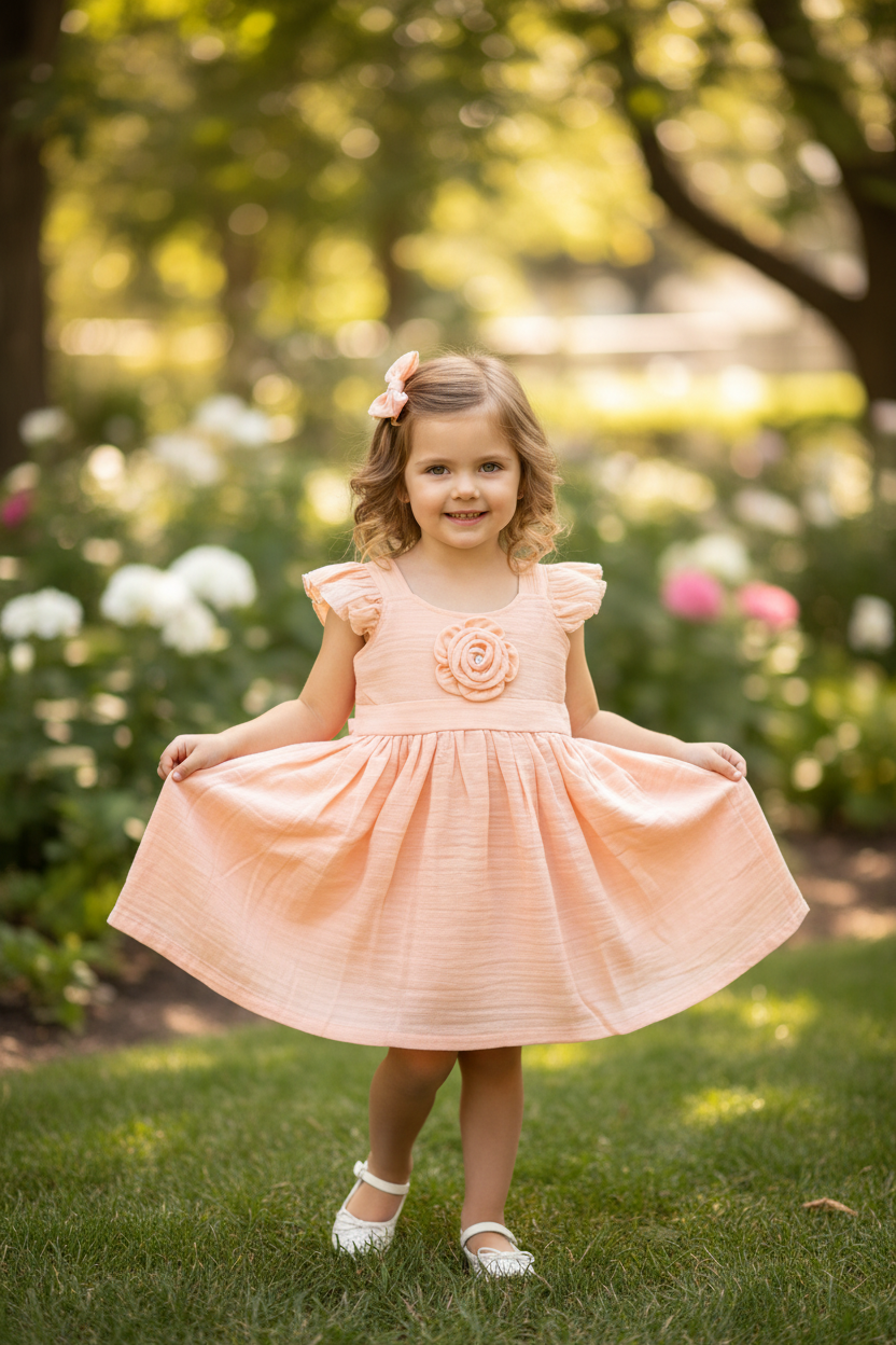 Girl in princess pose - full body