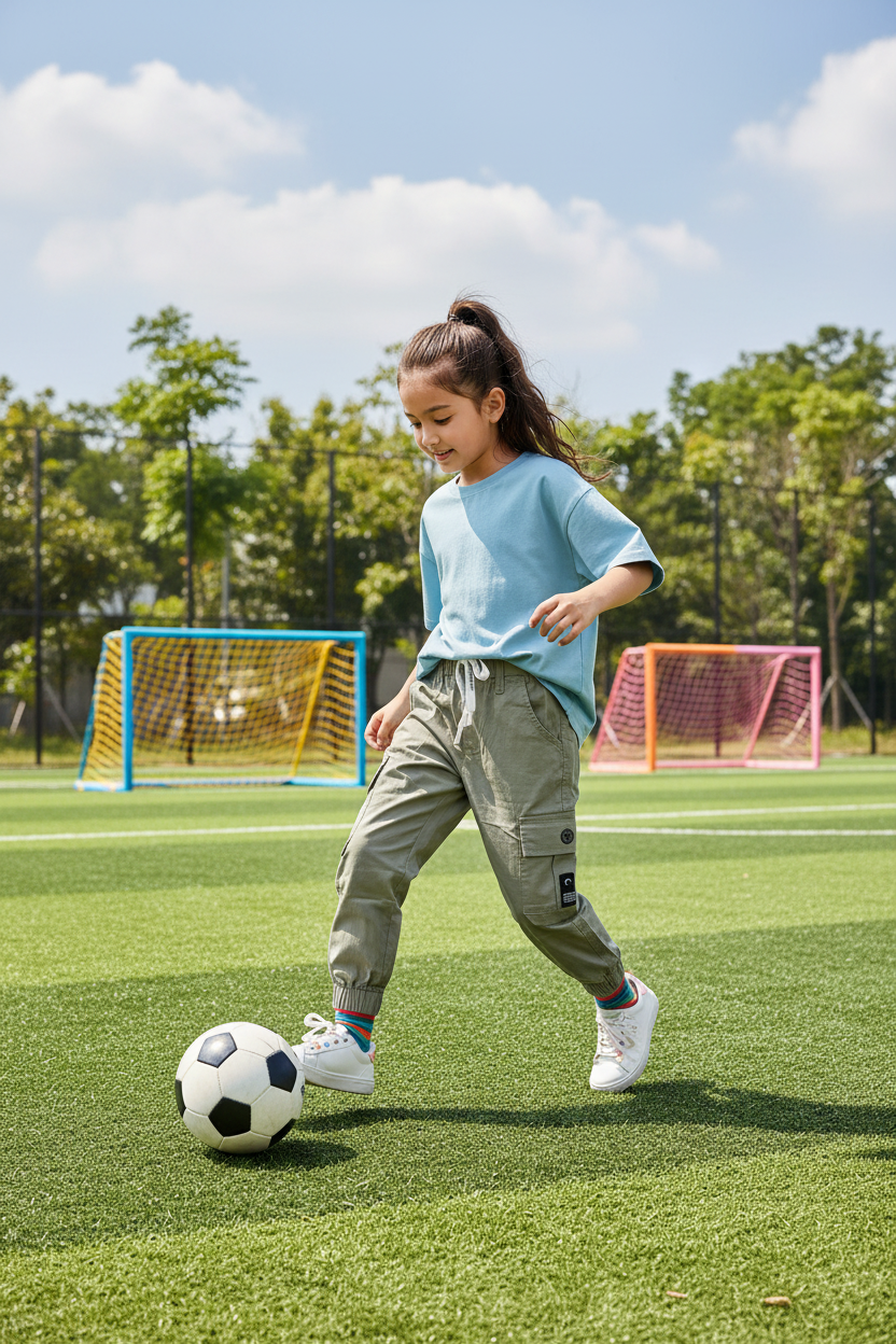 Girl Playing Soccer