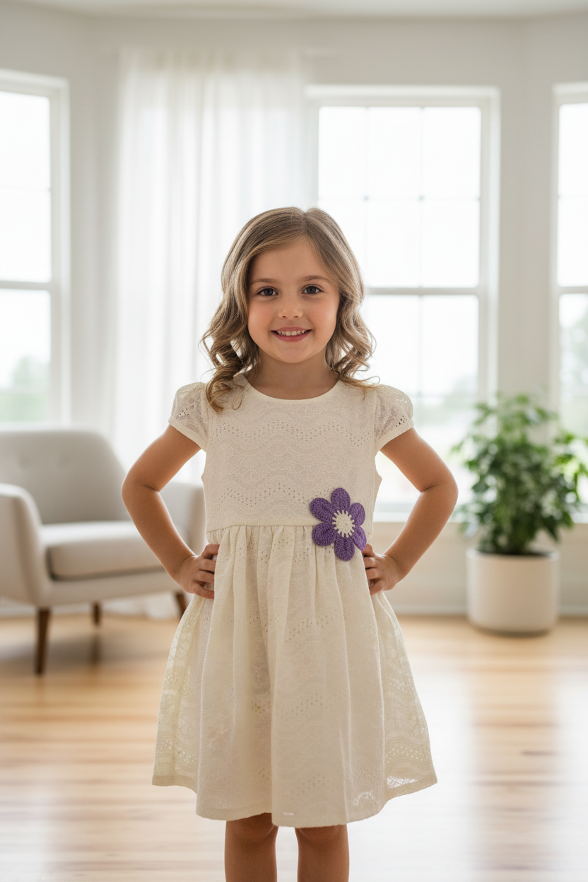 Girl posing indoors