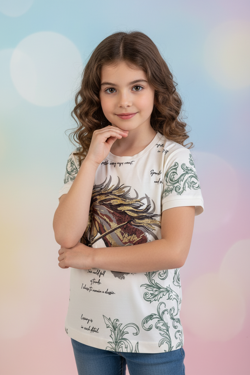 Horse t-shirt - Elegant pastel background