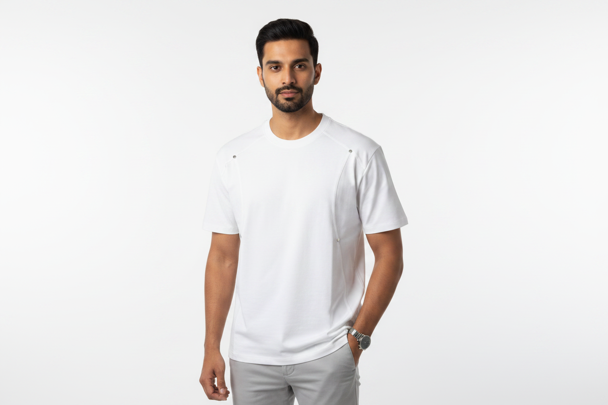 Indian Model - White Stud T-Shirt