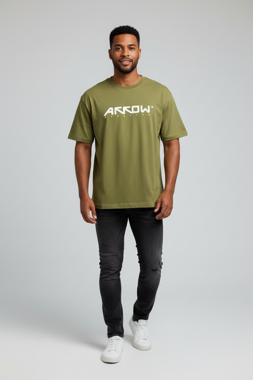 Arrow Padanich Logo Tee – Olive model photo