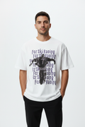 For Ski Racing Tee – White model photo