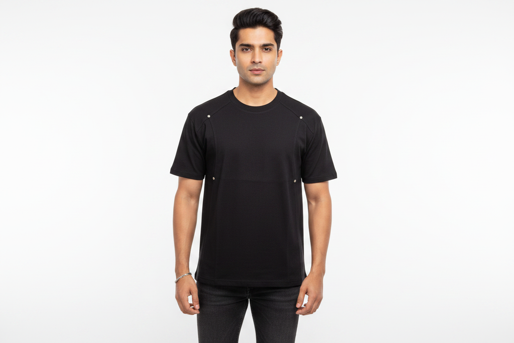 Indian Model - Black Stud T-Shirt