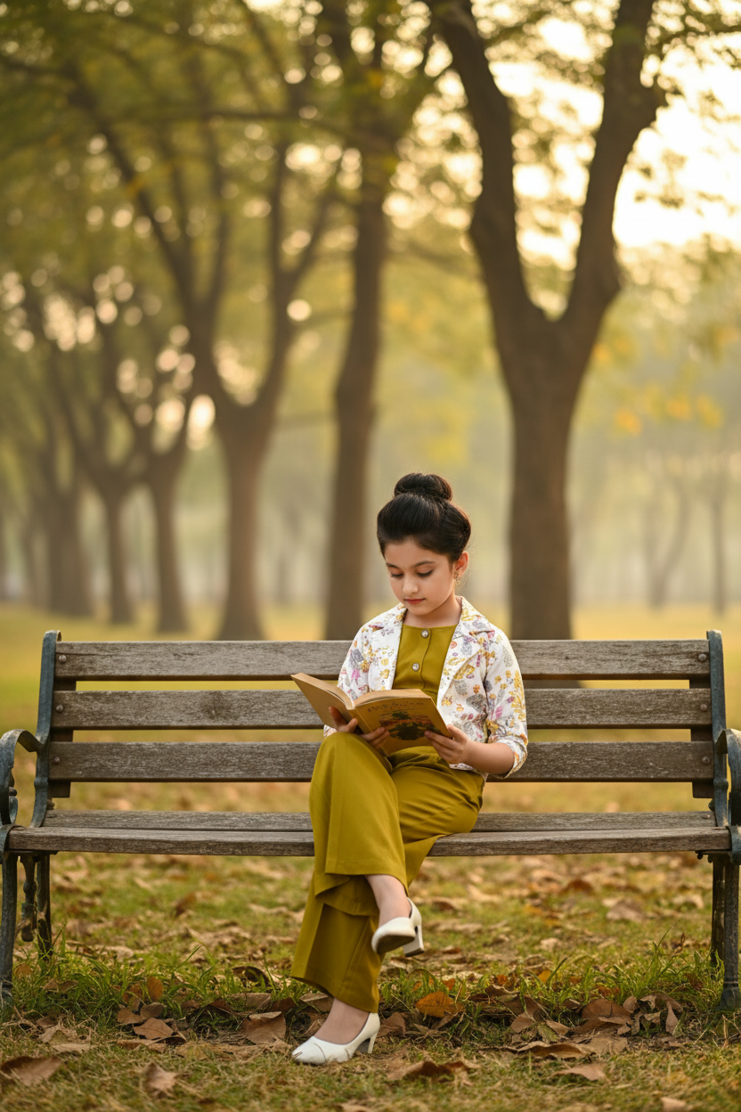 Model reading in park