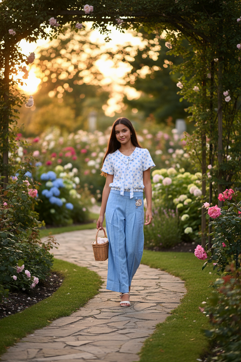 Teenage girl garden outdoor