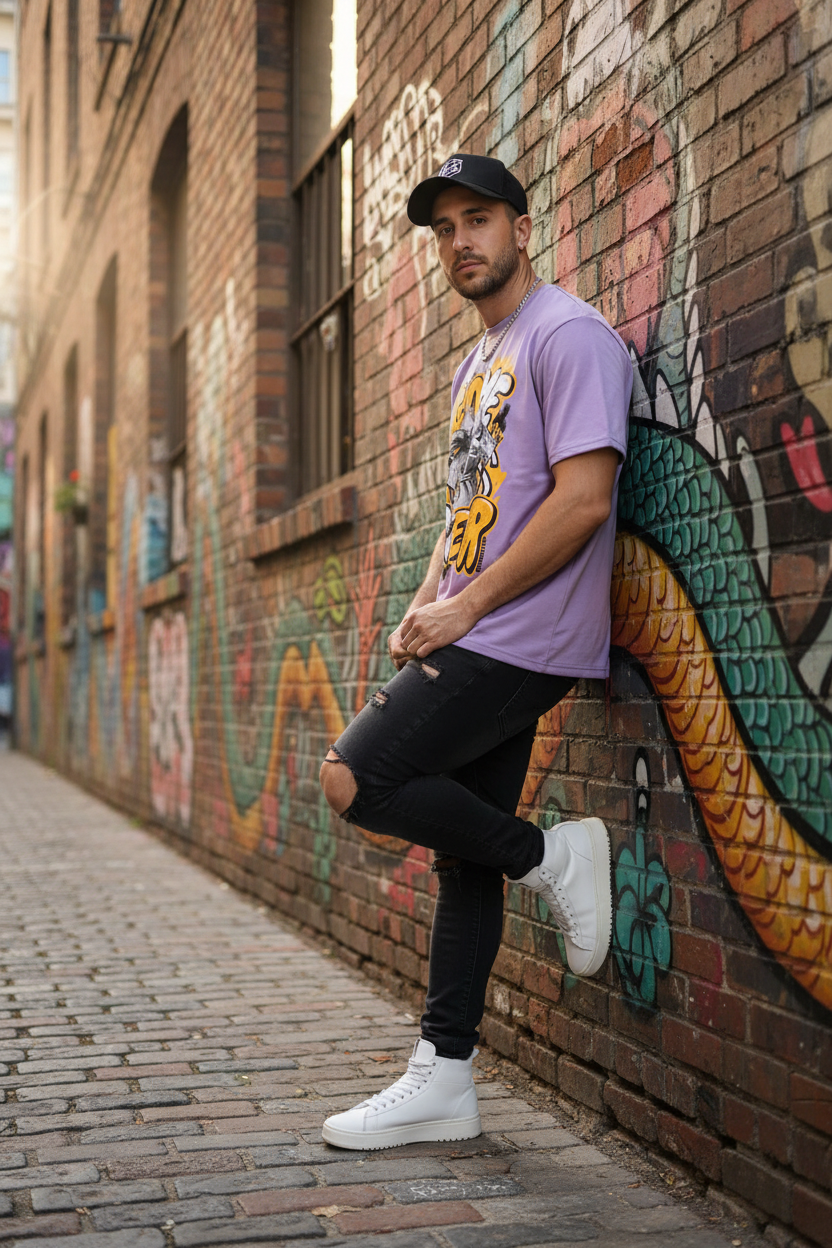 Urban Alley with Street Art